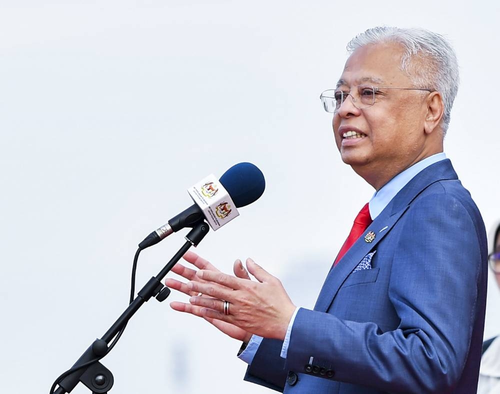 Prime Minister Datuk Seri Ismail Sabri Yaakob addresses members of the civil service at the Prime Minister's Department in Putrajaya August 16, 2022. — Bernama pic