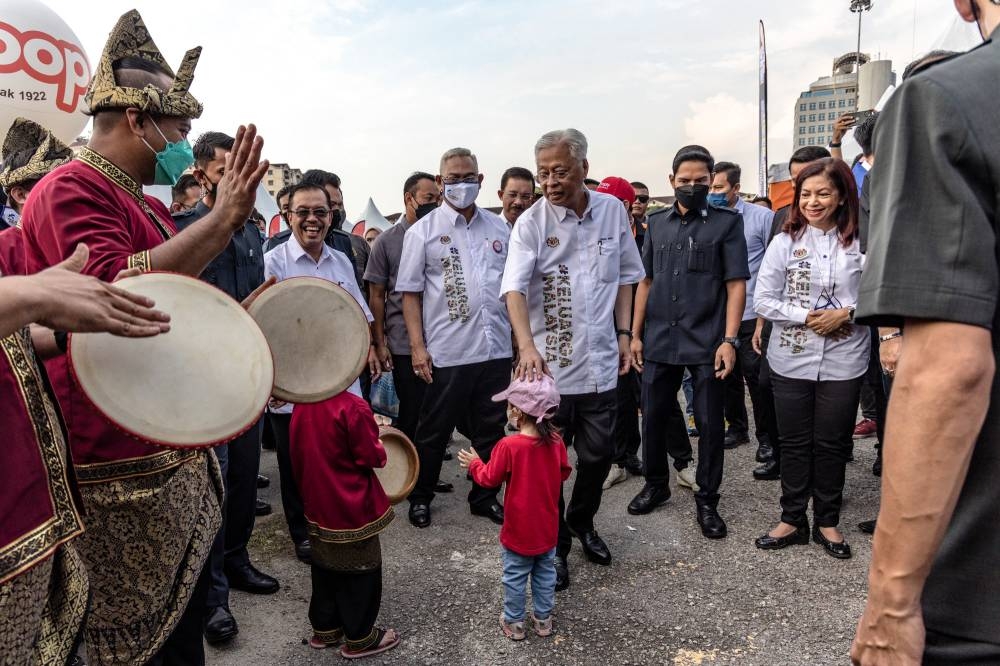 Prime Minister Datuk Seri Ismail Sabri Yaakob at the launch of the Selangor Malaysian Family Aspirations Tour in Shah Alam, Selangor, August 19, 2022. — Picture by Firdaus Latif