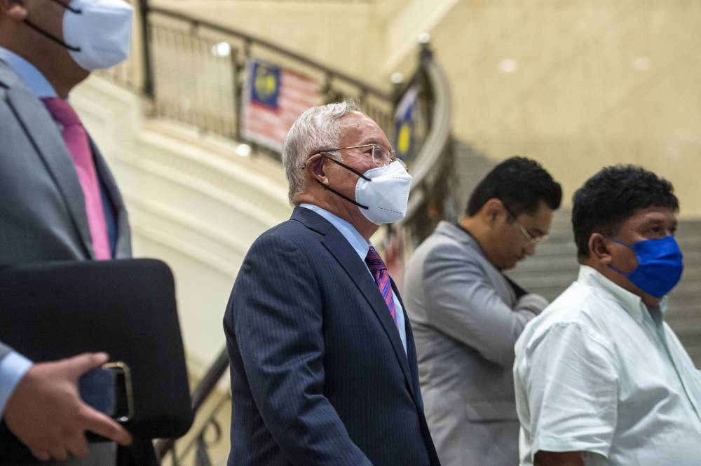 Former prime minister Datuk Seri Najib Razak is seen at Palace of Justices, Putrajaya August 19, 2022. — Picture by Shafwan Zaidon