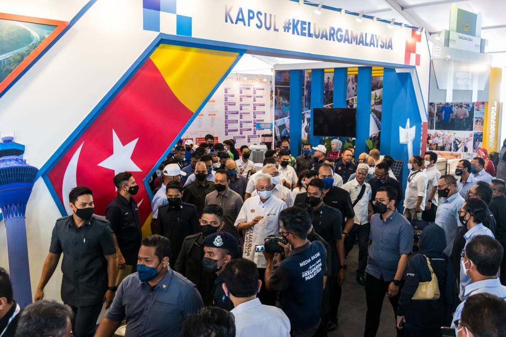 Prime Minister Datuk Seri Ismail Sabri Yaakob said among the important projects that will be implemented are five flood mitigation projects with an allocation of RM4.7 billion. — Picture by Firdaus Latif