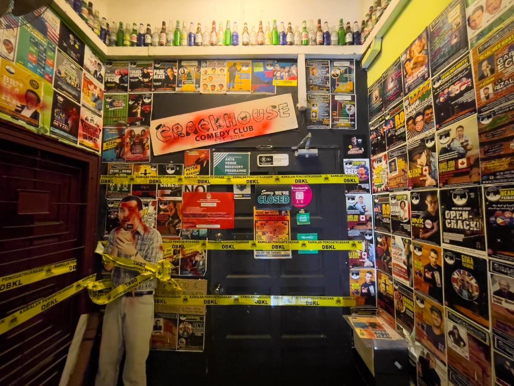 The comedy club, a popular live venue for stand-up comic acts, was the centre of controversy after video clip showing a Muslim woman removing her hijab on stage went viral. — Picture by Devan Manuel