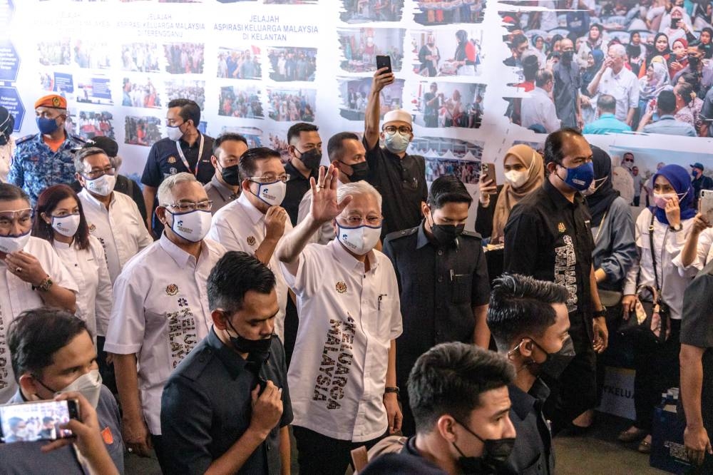 Prime Minister Datuk Seri Ismail Sabri Yaakob at the launch of the Selangor Malaysian Family Aspirations Tour in Shah Alam, Selangor on August 19, 2022. — Picture by Firdaus Latif