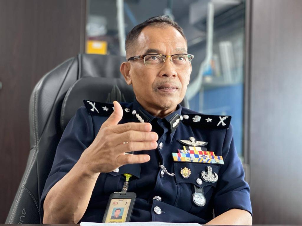 Kuala Lumpur Crime Prevention and Community Safety chief Senior Assistant Commissioner Datuk Azman Ayob speaks during an interview with Malay Mail. — Picture courtesy of Royal Malaysian Police