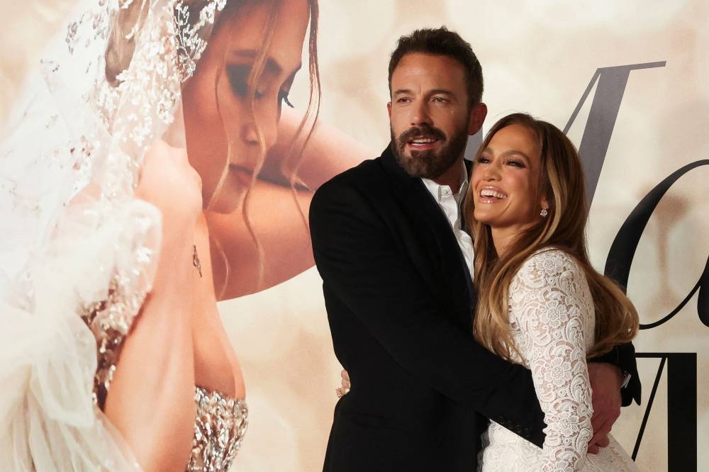 Affleck and Lopez, a glamorous duo widely known as 'Bennifer,' got back together last year after almost 20 years. — Reuters pic
