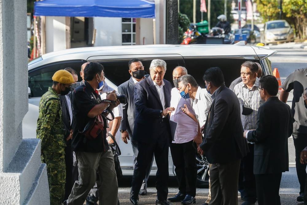 Umno president Datuk Seri Ahmad Zahid Hamidi arrives at the Kuala Lumpur High Court August 22, 2022. — Picture by Sayuti Zainudin