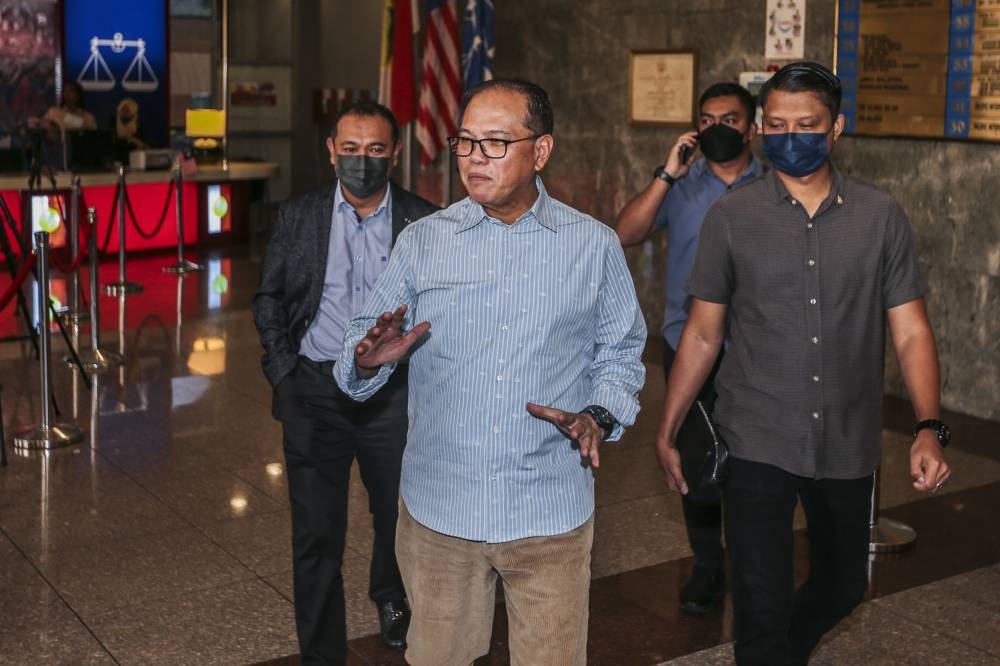 Pahang Mentri Besar Datuk Seri Wan Rosdy Wan Ismail is pictured at Umno headquarters in Kuala Lumpur World Trade Centre (WTCKL) August 22, 2022. — Picture by Hari Anggara
