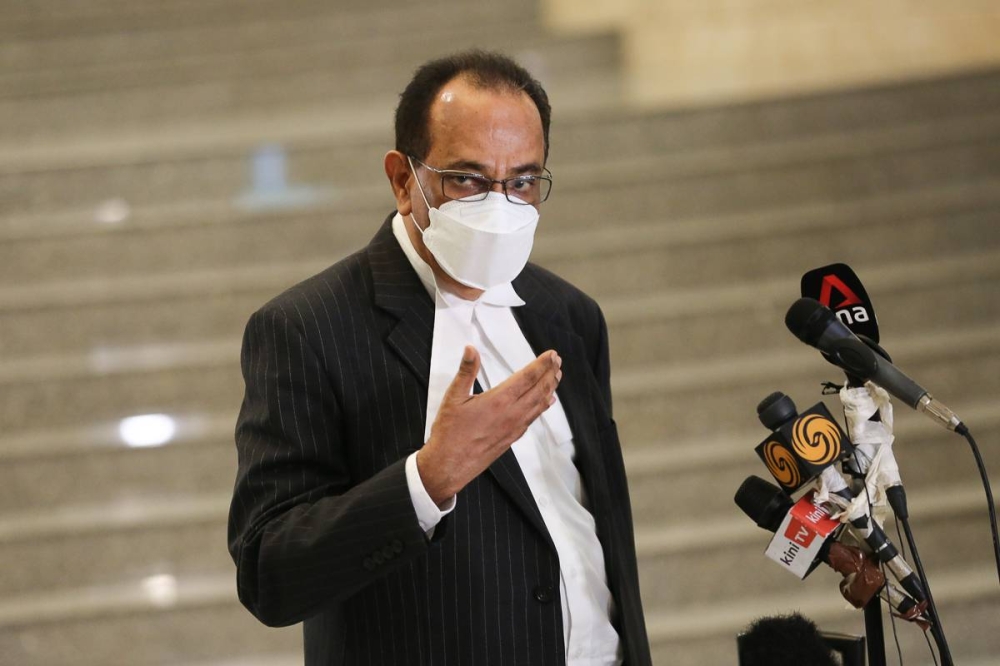 Lead prosecutor Datuk V. Sithambaram has hit out at the defence for presenting lawyer Datuk Firoz Hussein Ahmad Jamaluddin who is not on record as part of the team. — Picture by Yusof Mat Isa