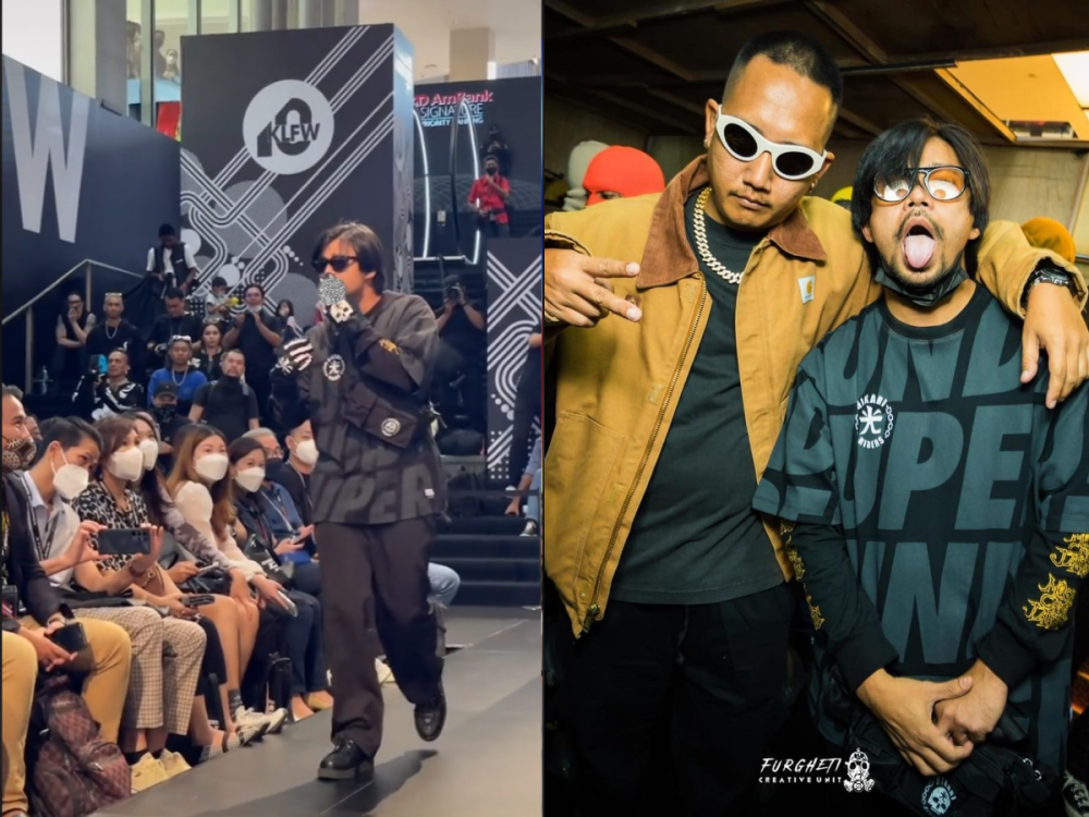 Local singer, Noh Salleh, has been criticised following his unlit cigarette stunt at KLFW2022  —  Picture via Instagram and TikTok/ SuperSunday and budieychanel