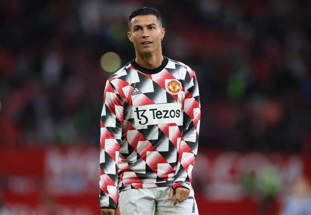 Manchester United's Cristiano Ronaldo during the warm up before the match against Liverpool at Old Trafford, Manchester August 22, 2022. — Reuters pic