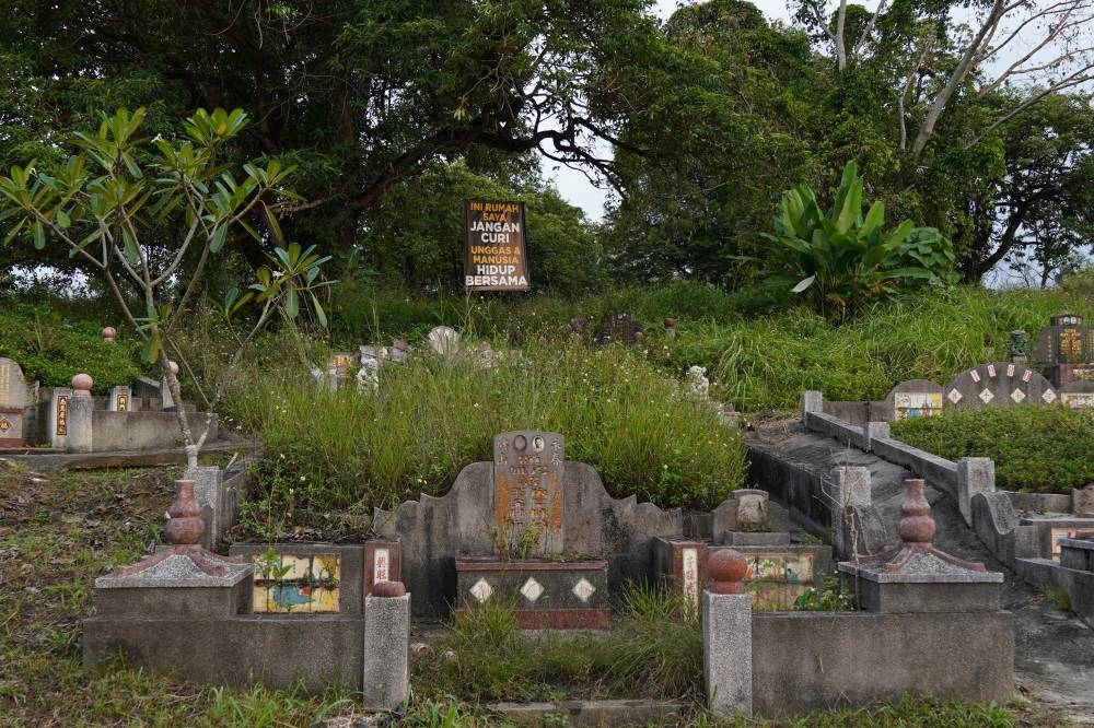 The ‘Jelajah’ art exhibition is one-of-its-kind in Malaysia and aims to promote the KL Hokkien cemetery as a semi-public park space. — Picture by Ahmad Zamzahuri