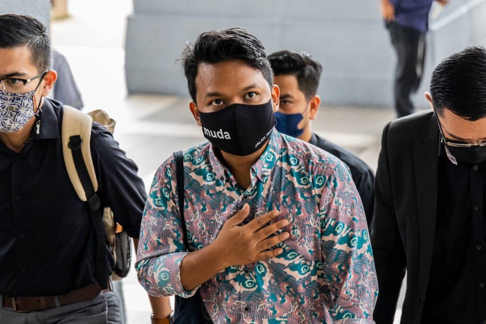Amir Abd Hadi is pictured at the Kuala Lumpur High Court August 26, 2022. — Picture by Firdaus Latif