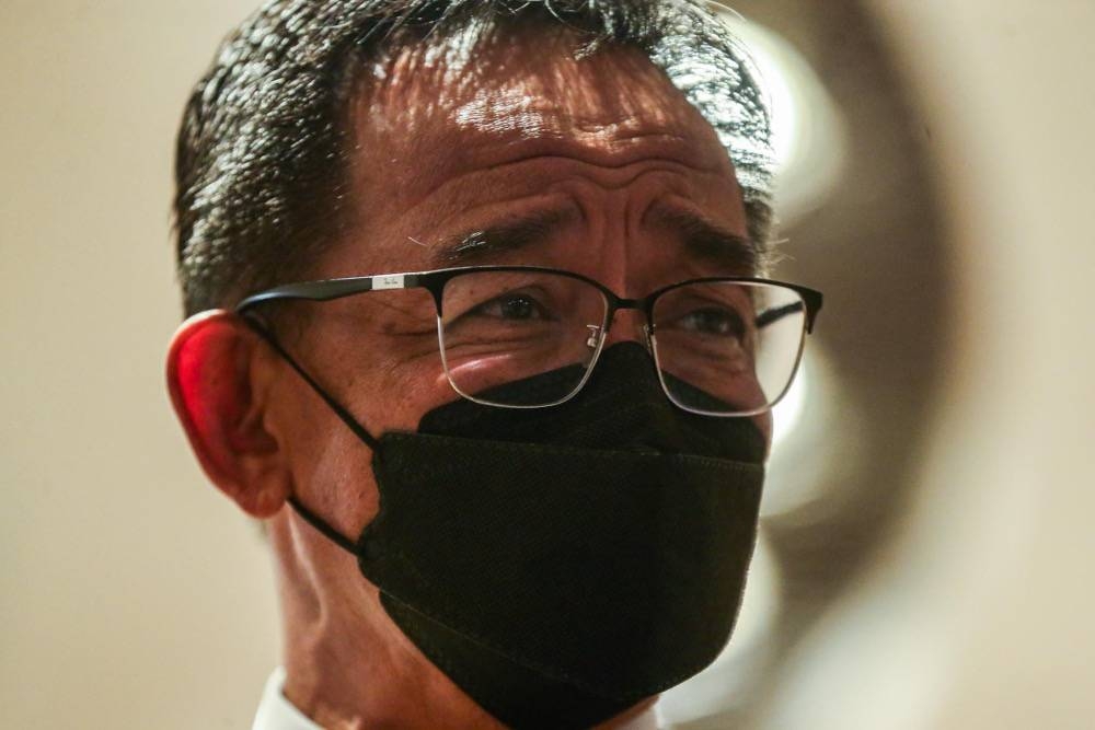 Sarawak Tourism, Creative Industry and Performing Arts Minister Datuk Seri Abdul Karim Rahman Hamzah at the launch of BESarawak Tribal Gathering 2022 at The Westin Hotel, Bukit Bintang March 30, 2022. ― Picture by Hari Anggara