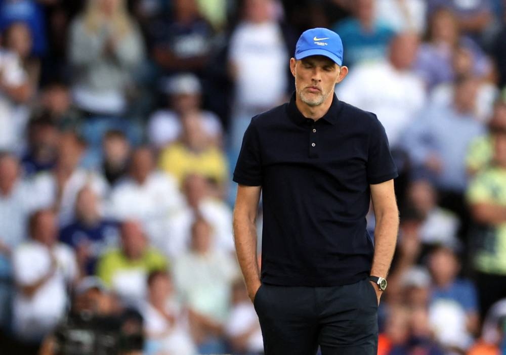 Chelsea manager Thomas Tuchel during the match against Leeds United at Elland Road, Leeds August 21, 2022. — Reuters pic