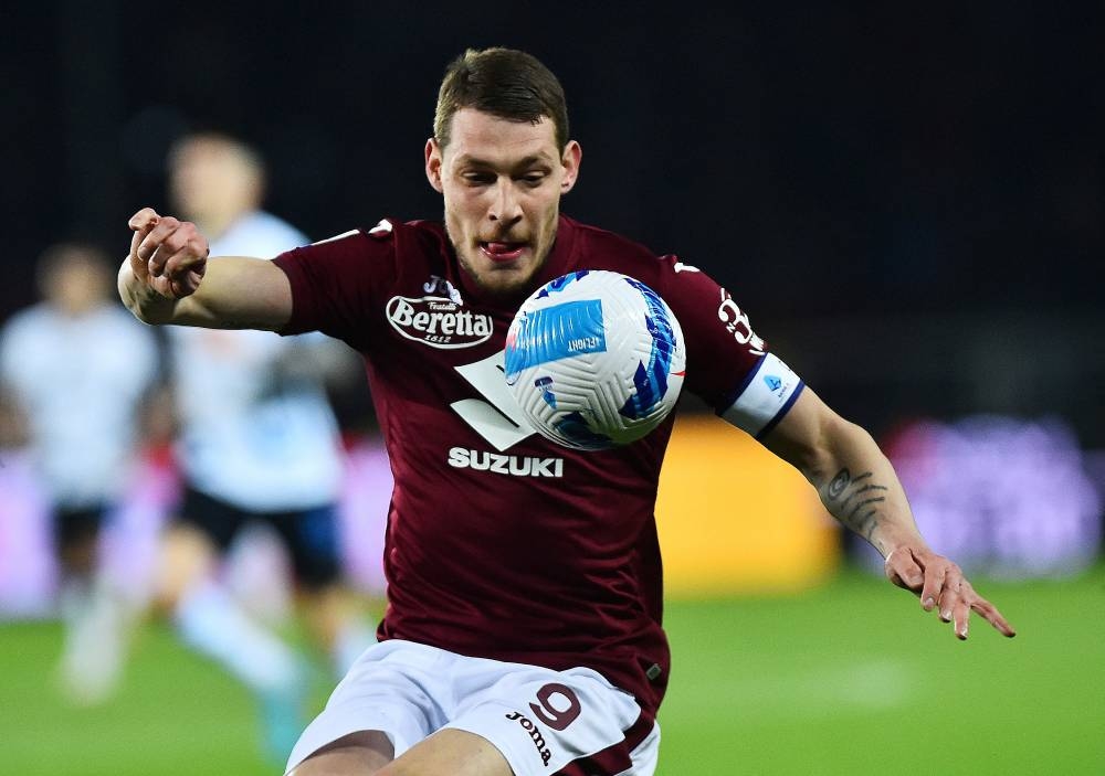 Torino's Andrea Belotti in action against Inter Milan at Stadio Olimpico Grande Torino, Turin March 13, 2022. — Reuters pic 