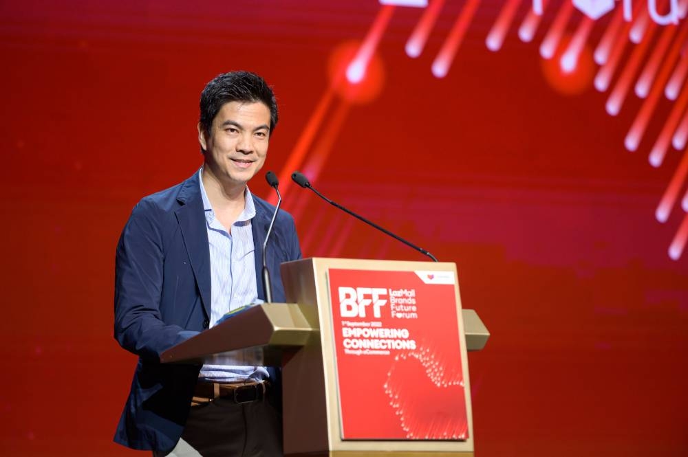 Lazada Group CEO James Dong speaks during the Lazada BFF 2022 event in Singapore September 1, 2022. — Picture courtesy of Lazada
