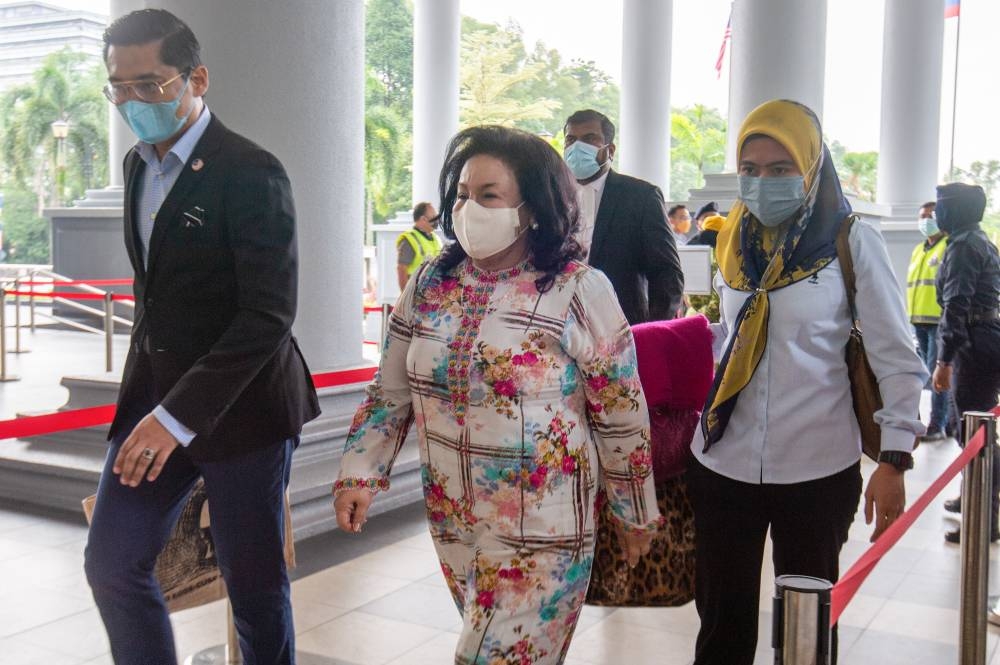 Former prime minister's wife Datin Rosmah Mansor arrives at Kuala Lumpur high court on September 2, 2022. — Picture by Shafwan Zaidon