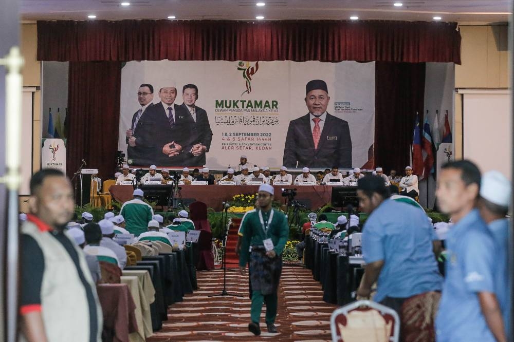 PAS party members attend the Youth Conference of the 68th Pas Muktamar (Annual Congress) at Raia Hotel and Convention Centre, Alor Setar September 2, 2022. — Picture by Sayuti Zainudin