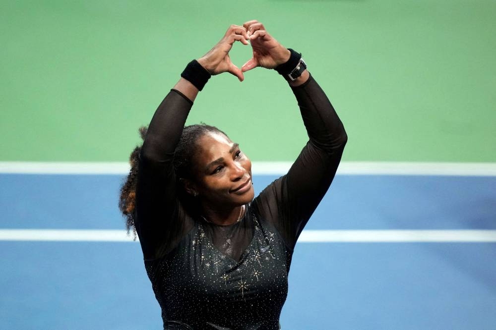 Serena Williams of the United States gestures to the crowd after a match against Ajla Tomljanovic of Australia on day five of the 2022 US Open tennis tournament at USTA Billie Jean King Tennis Center. — Danielle Parhizkaran-USA TODAY Sports pic via AFP