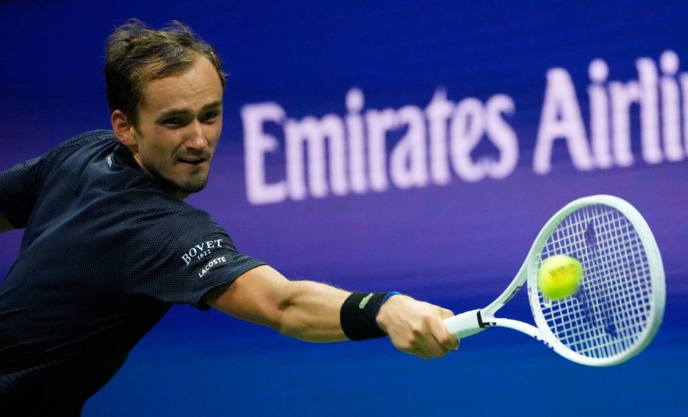 Daniil Medvedev hits to Nick Kyrgios of Australia on day seven of the 2022 US Open tennis tournament at USTA Billie Jean King National Tennis Center in Flushing, New York, September 4, 2022. — Robert Deutsch-USA Today Sports pic via Reuters 
