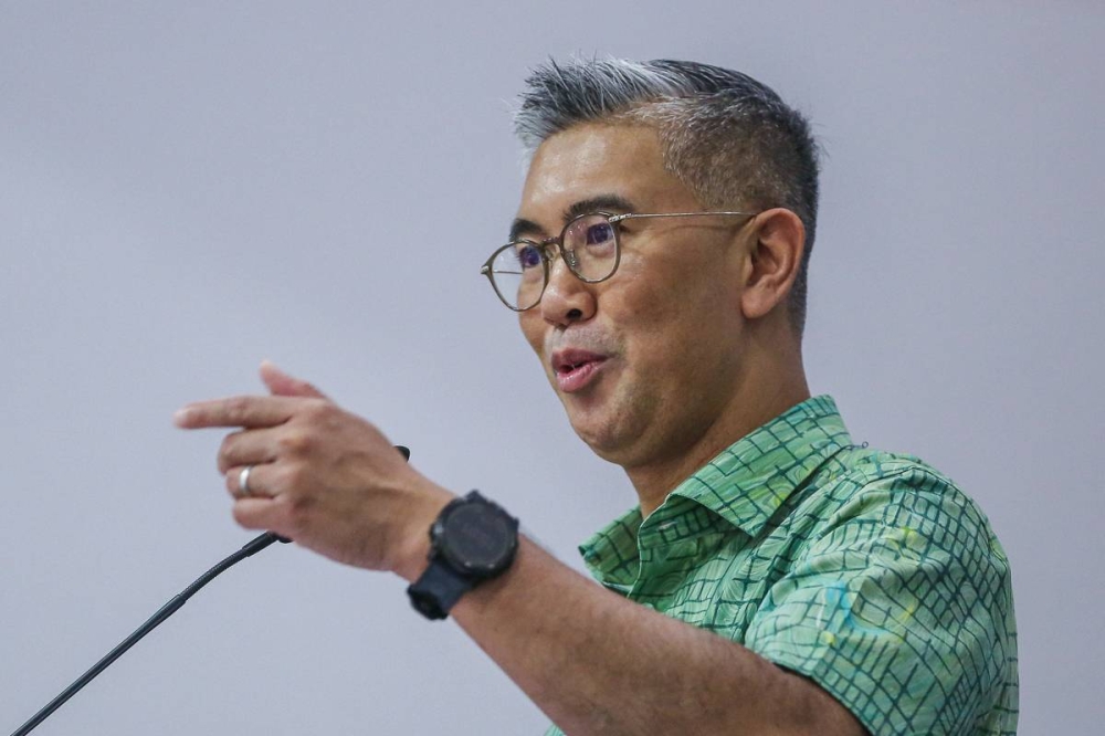Finance Minister Datuk Seri Tengku Zafrul Abdul Aziz speaks during the LHDNM corporate social responsibility (CSR) programs at Dewan Dato Penggawa Permatang in Kuala Selangor August 14, 2022. — Picture by Yusof Mat Isa