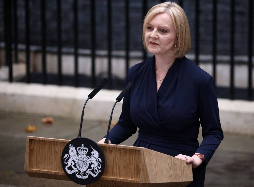 New British Prime Minister Liz Truss delivers a speech outside Number 10 Downing Street, in London, Britain September 6, 2022. ― Reuters pic