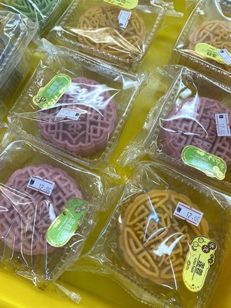 There's also colourful mooncakes if you want a pop of colour.