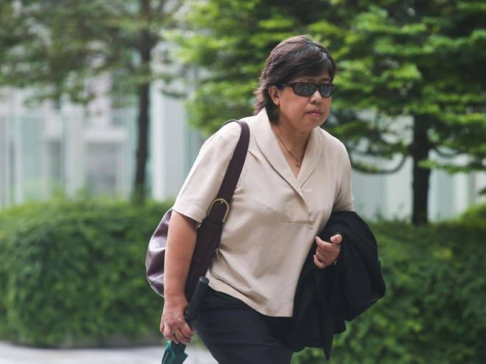 Phoon Chiu Yoke arrives at the State Courts on September 7, 2022. ― TODAY pic