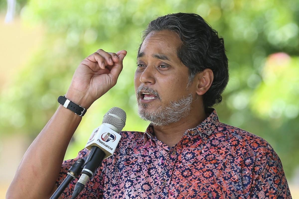 Health Minister Khairy Jamaluddin speaks during the National Organ Donation Awareness Week closing ceremony at Dataran PPR Seri Alam 2 in Kuala Lumpur September 4, 2022. — Picture by Yusof Mat Isa