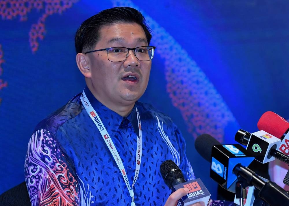 Datuk Lim Ban Hong speaks during a press conference at the Malaysia International Trade and Exhibition Centre in Kuala Lumpur September 8, 2022. — Bernama pic