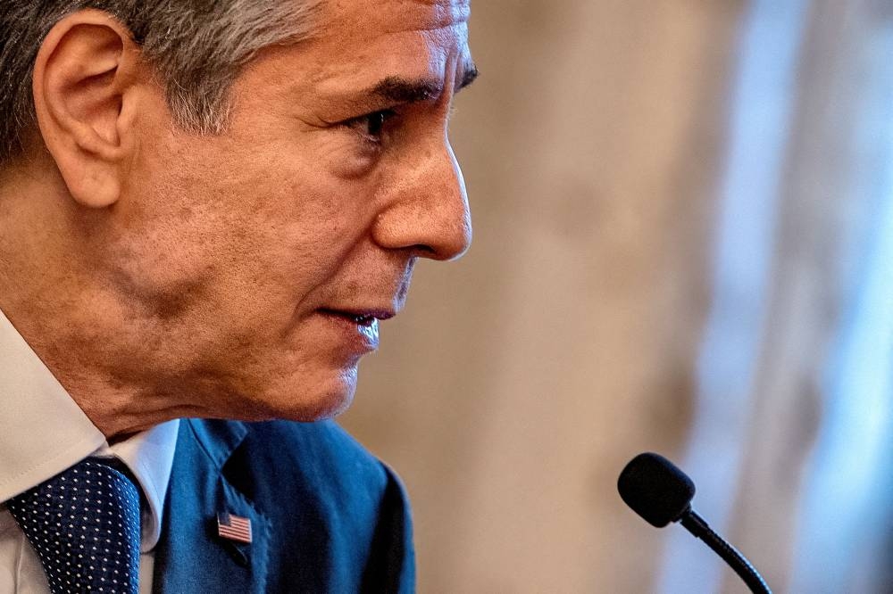  US Secretary of State Antony Blinken speaks during a meeting with Philippine President Ferdinand Marcos Jr. at the Malacanang Palace in Manila, Philippines, August 6, 2022. — Ezra Acayan/Pool pic via Reuters