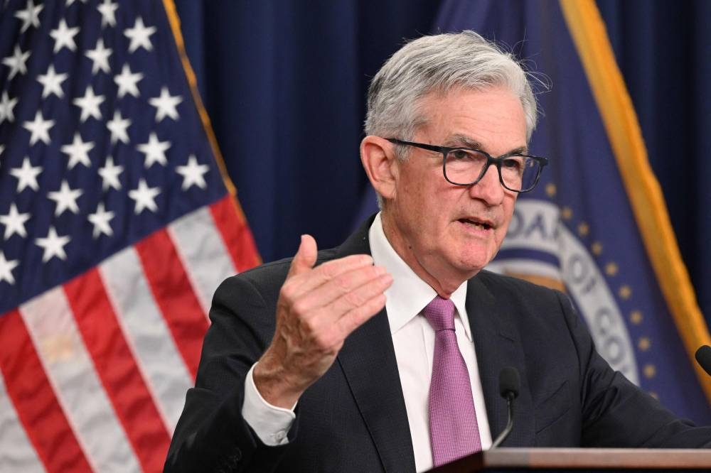 In this file photo taken on July 27, 2022, Federal Reserve Board Chairman Jerome Powell speaks during a news conference in Washington, DC. — AFP pic