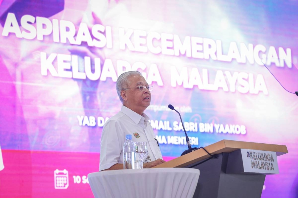 Prime Minister Datuk Seri Ismail Sabri Yaakob delivers his speech at the German Malaysian Institute in Bangi September 10, 2022. — Picture by Yusof Mat Isa