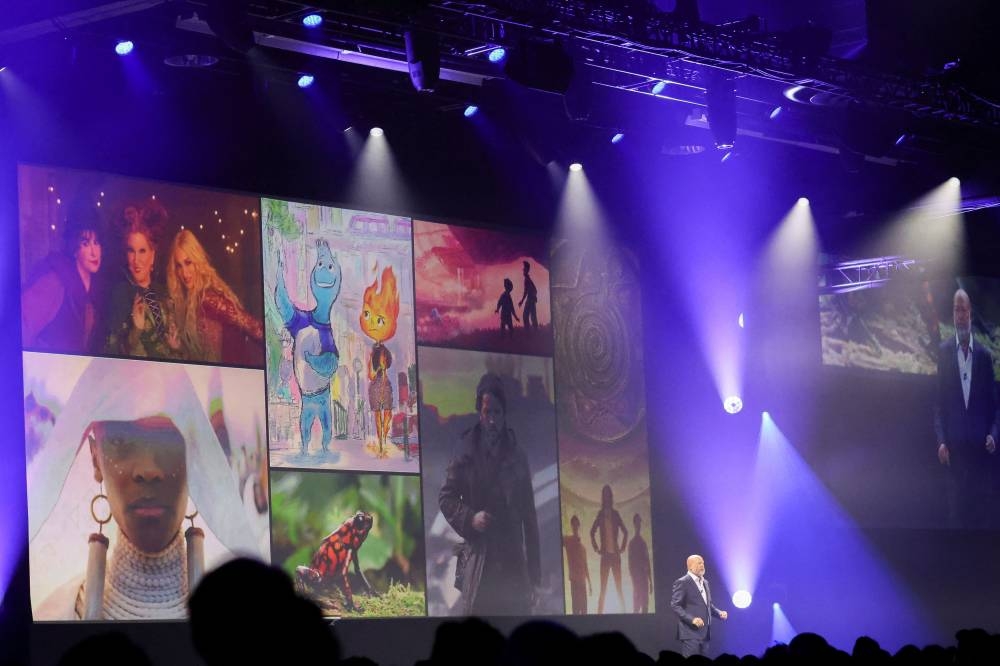 Bob Chapek, Chief Executive Officer of Disney, speaks at the 2022 Disney Legends Awards during Disney's D23 Expo in Anaheim, California September 9, 2022. — Reuters pic