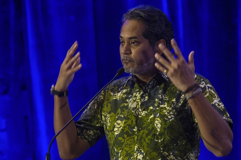 Health Minister Khairy Jamaluddin delivers his speech during the launching of the Malaysian Conference of Psychological Medicine (PCPM) 2022 and Clinical Practice Guidelines (CPG) on Management of Dementia and Management of Schizophrenia in Kuala Lumpur September 11, 2022. — Bernama pic