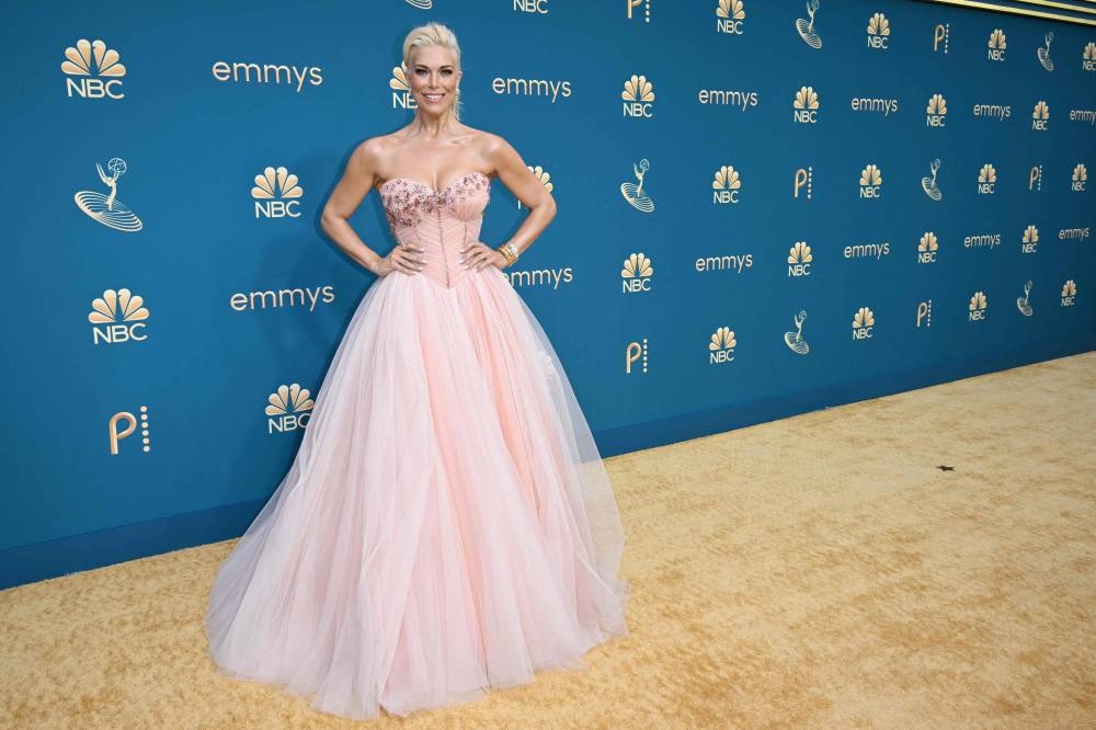 British actress Hannah Waddingham arrives for the 74th Emmy Awards at the Microsoft Theater in Los Angeles September 12, 2022. — AFP pic