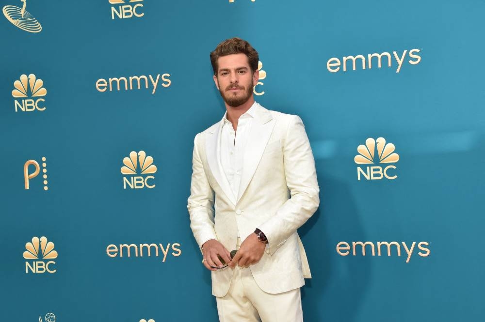 Actor Andrew Garfield arrives for the 74th Emmy Awards at the Microsoft Theater in Los Angeles September 12, 2022. — AFP pic