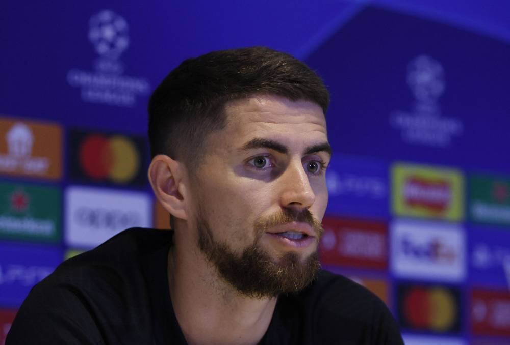 Chelsea's Jorginho speaks during a press conference at Stamford Bridge, London September 13, 2022. — Reuters pic