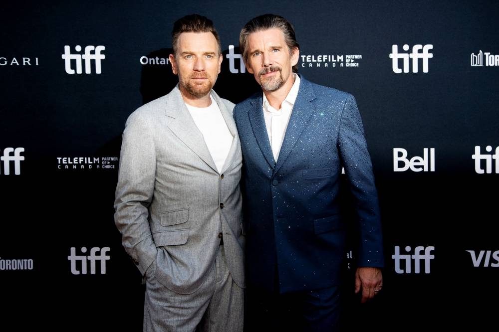 Ewan McGregor and Ethan Hawke at the premiere of 'Raymond and Ray' at the Toronto International Film Festival (TIFF) in Toronto September 12, 2022. — Reuters pic