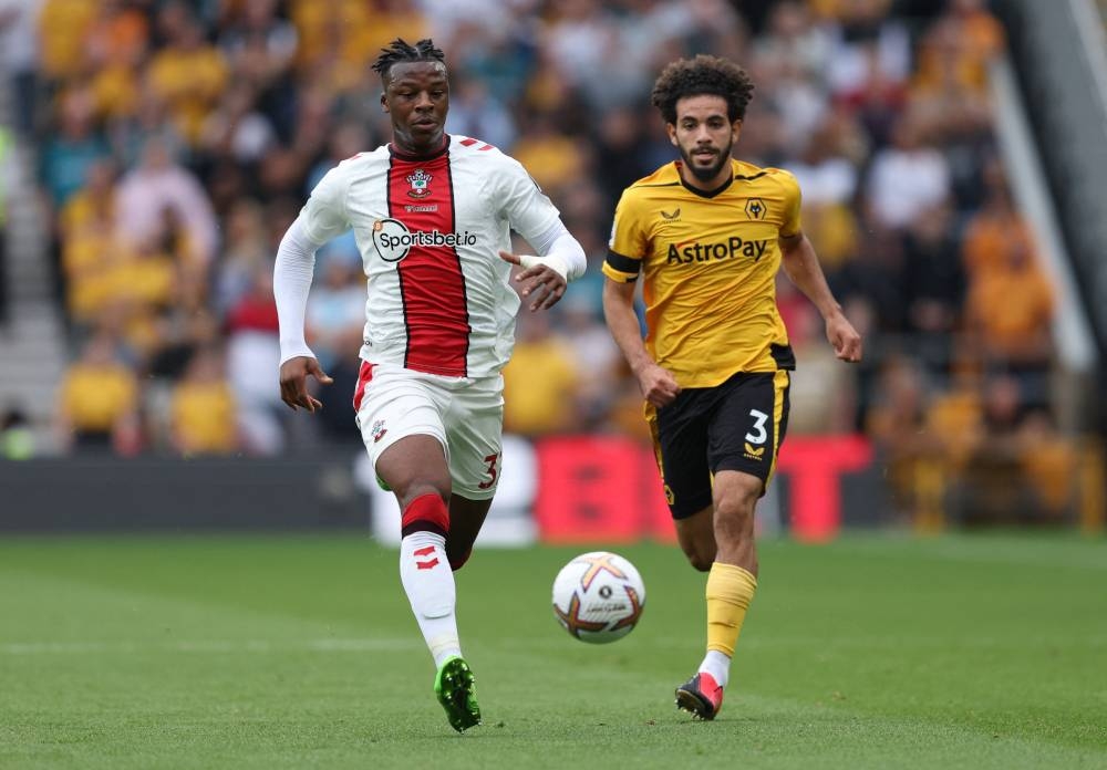 Wolverhampton Wanderers’ Rayan Ait-Nouri in action with Southampton’s Armel Bella-Kotchap at Molineux Stadium, Wolverhampton, Britain, September 3, 2022. — Action Images pic via Reuters