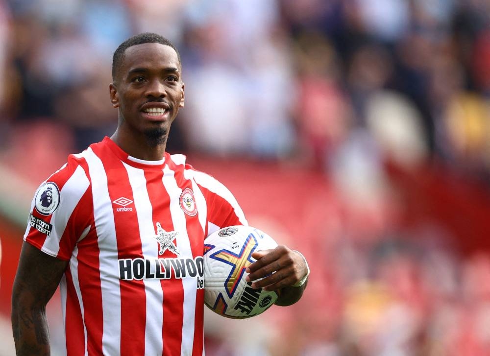 Brentford striker Ivan Toney, 26, has scored five goals in the Premier League this season, including a hat-trick against Leeds United in their last game earlier this month. — Reuters pic 