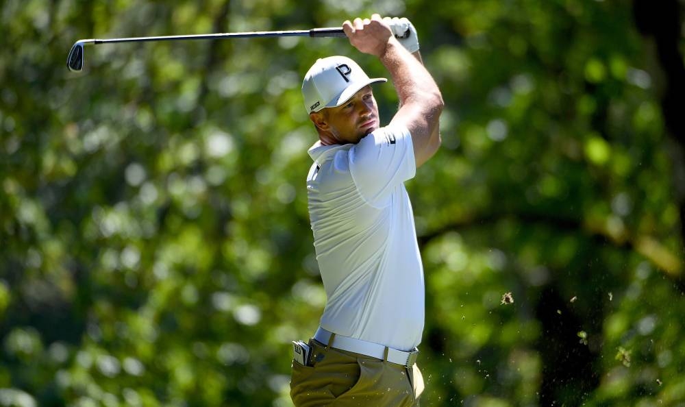 Bryson DeChambeau hits his tee shot on the fourth hole during round one of the Portland LIV Golf Invitational at Pumpkin Ridge Golf Club on June 30, 2022. — AFP pic