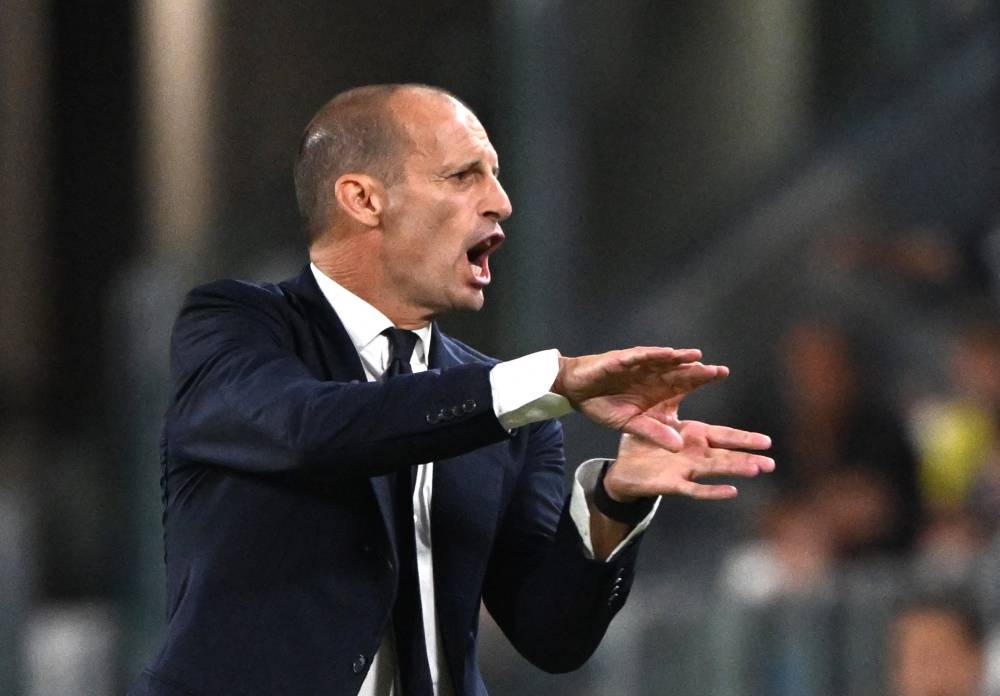 Juventus coach Massimiliano Allegri at the Allianz Stadium in Turin, Italy, September 11, 2022. — Reuters pic