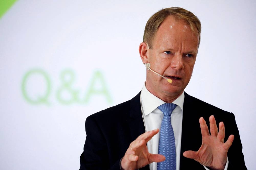 The CEO of Teva Pharmaceutical Industries Kare Schultz speaks during a news conference to discuss the company's 2019 outlooks in Tel Aviv, Israel February 19, 2019. — Reuters pic