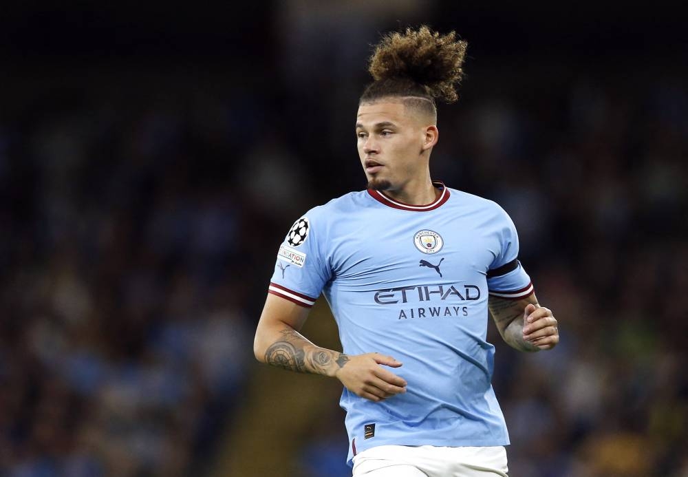 Manchester City's Kalvin Phillips has been sidelined due to a shoulder problem. — Reuters pic