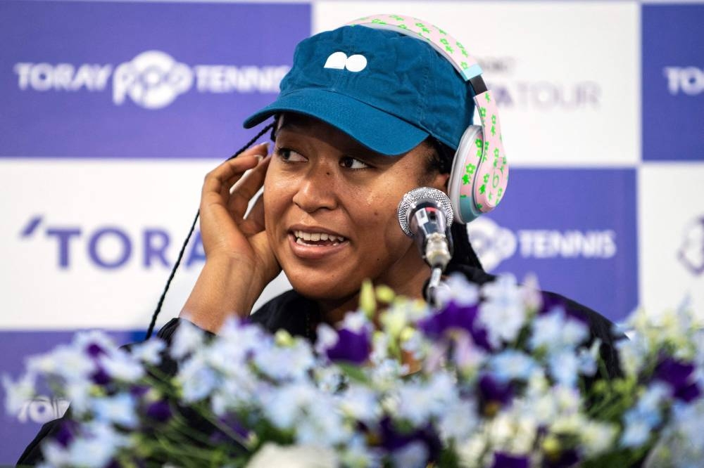 Naomi Osaka of Japan attends a press conference at the start of the Pan Pacific Open tennis tournament in Tokyo on September 19, 2022. — AFP pic