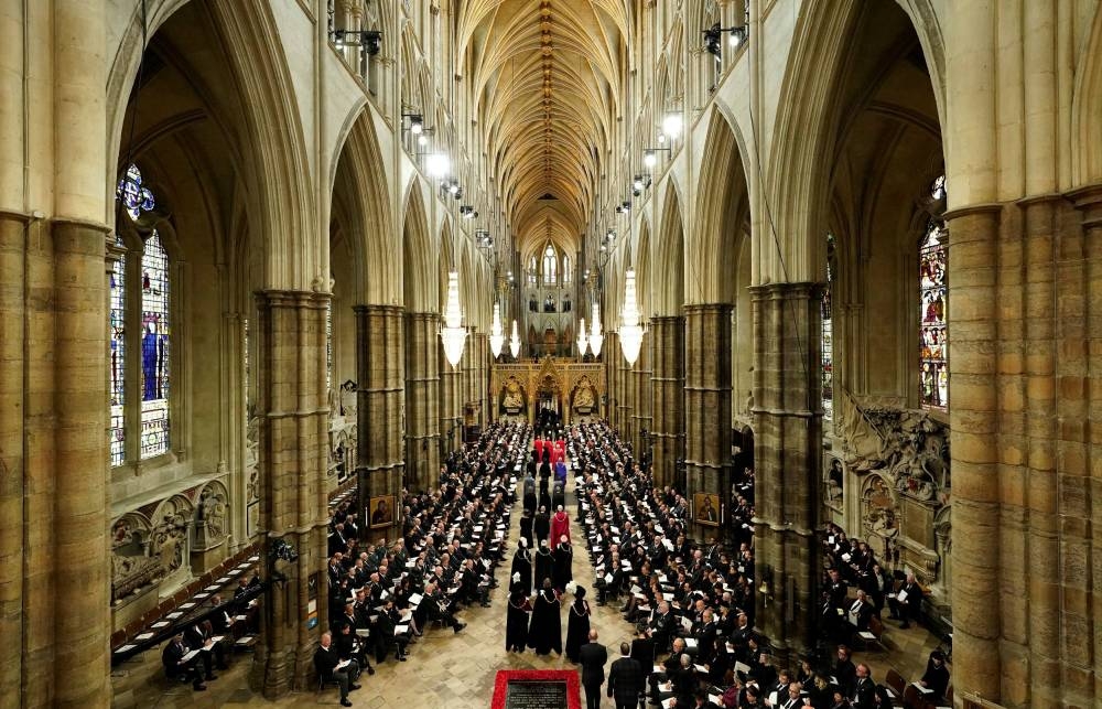 Dignitaries arrive for the State Funeral of Queen Elizabeth II, held at Westminster Abbey, London September 19, 2022. — Danny Lawson/Pool/Reuters pic