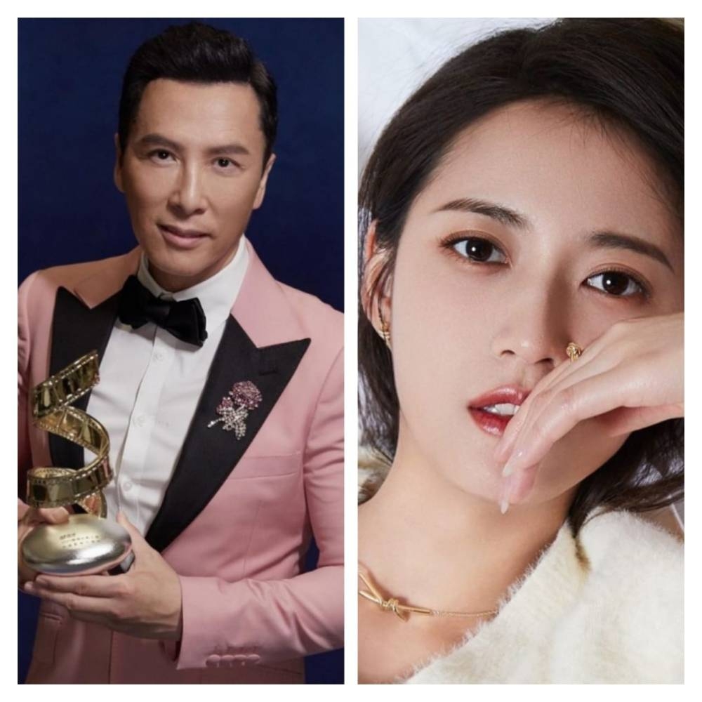 Martial arts star Donnie Yen (left) used a stretcher to carry his co-star Chen Yuqi. — Pictures via Instagram/ donnieyenofficial & yukee_c