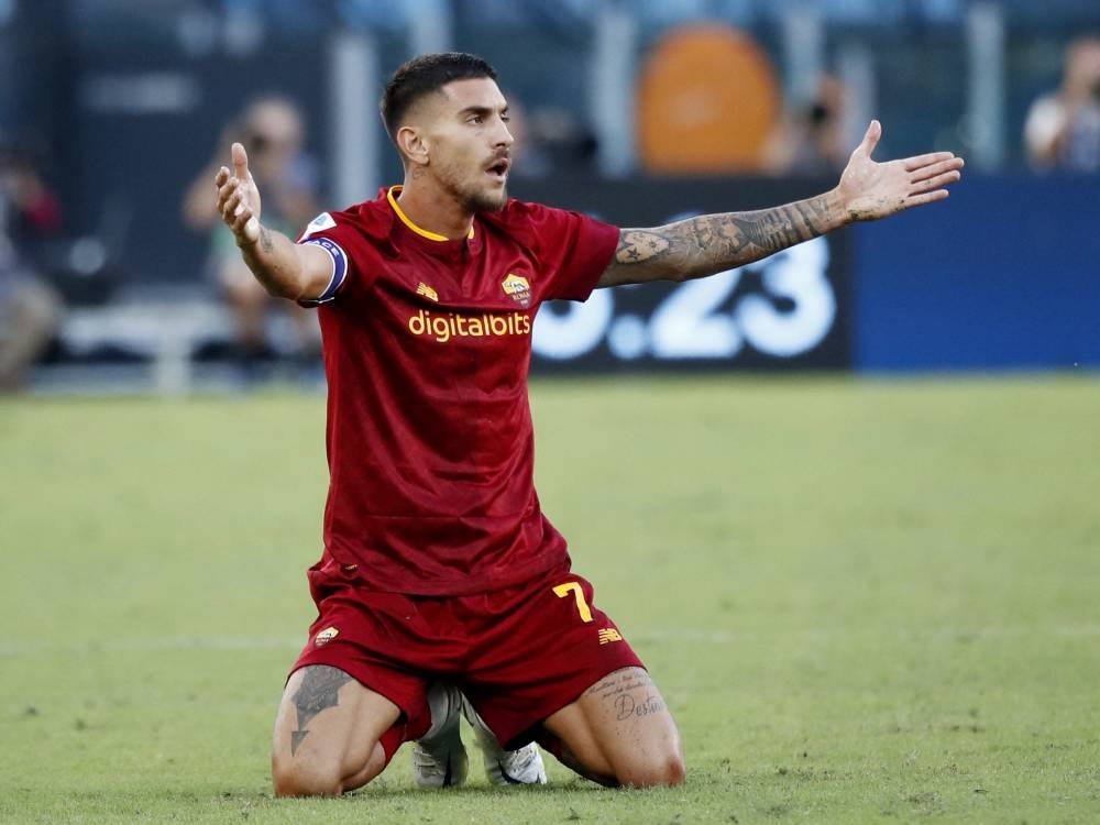 AS Roma’s Lorenzo Pellegrini reacts during the match against Atalanta at Stadio Olimpico, Rome, Italy, September 18, 2022. — Reuters pic 