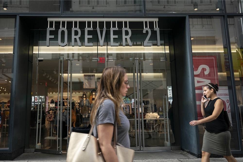 A Forever 21 store stands in Herald Square in New York September 12, 2019. — Reuters pic