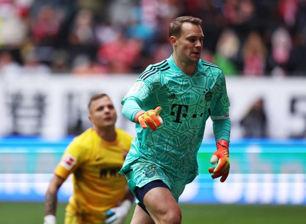 Bayern Munich’s Manuel Neuer in action in a match against FC Augsburg at WWK Arena, Augsburg, Germany, September 17, 2022. — Reuters pic 